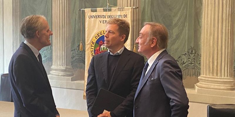 Il magnifico rettore Pier Francesco Nocini ha incontrato l’ambasciatore di Francia e il principe del Liechtenstein