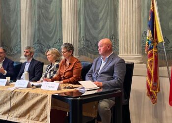 Da sinistra, Nicola Pasqualicchio, Michele Magnabosco, Olivia Guaraldo, Marta Ugolini e Claudio Valente