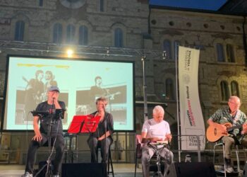 La band Perfect Pair: da sinistra Franco Zampieri, Suzi Dal Zen, Shibu e David Cameroni