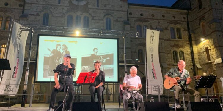 La band Perfect Pair: da sinistra Franco Zampieri, Suzi Dal Zen, Shibu e David Cameroni